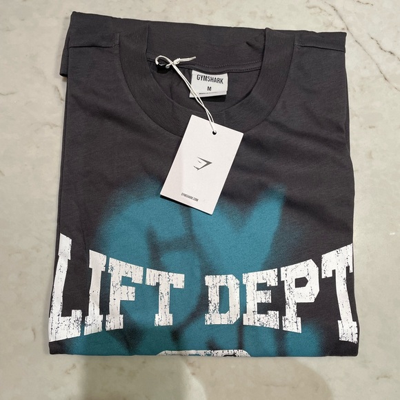 Gymshark Lifting Department Graffiti T-Shirt M Gray - Picture 2 of 8